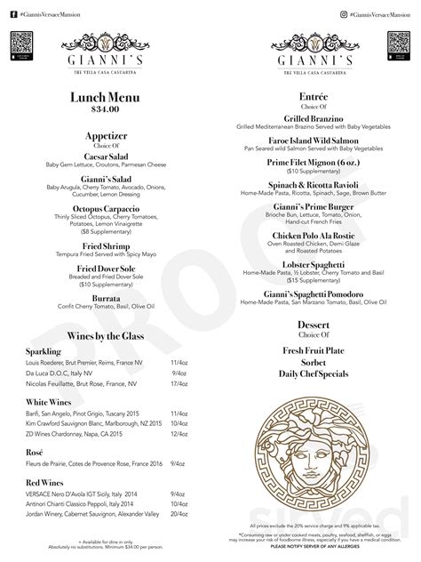 versace restaurant menu|versace mansion restaurant reservations.